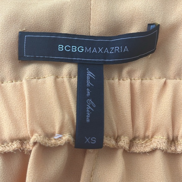 BCBGmaxazria yellow handkerchief dress - Picture 4 of 6